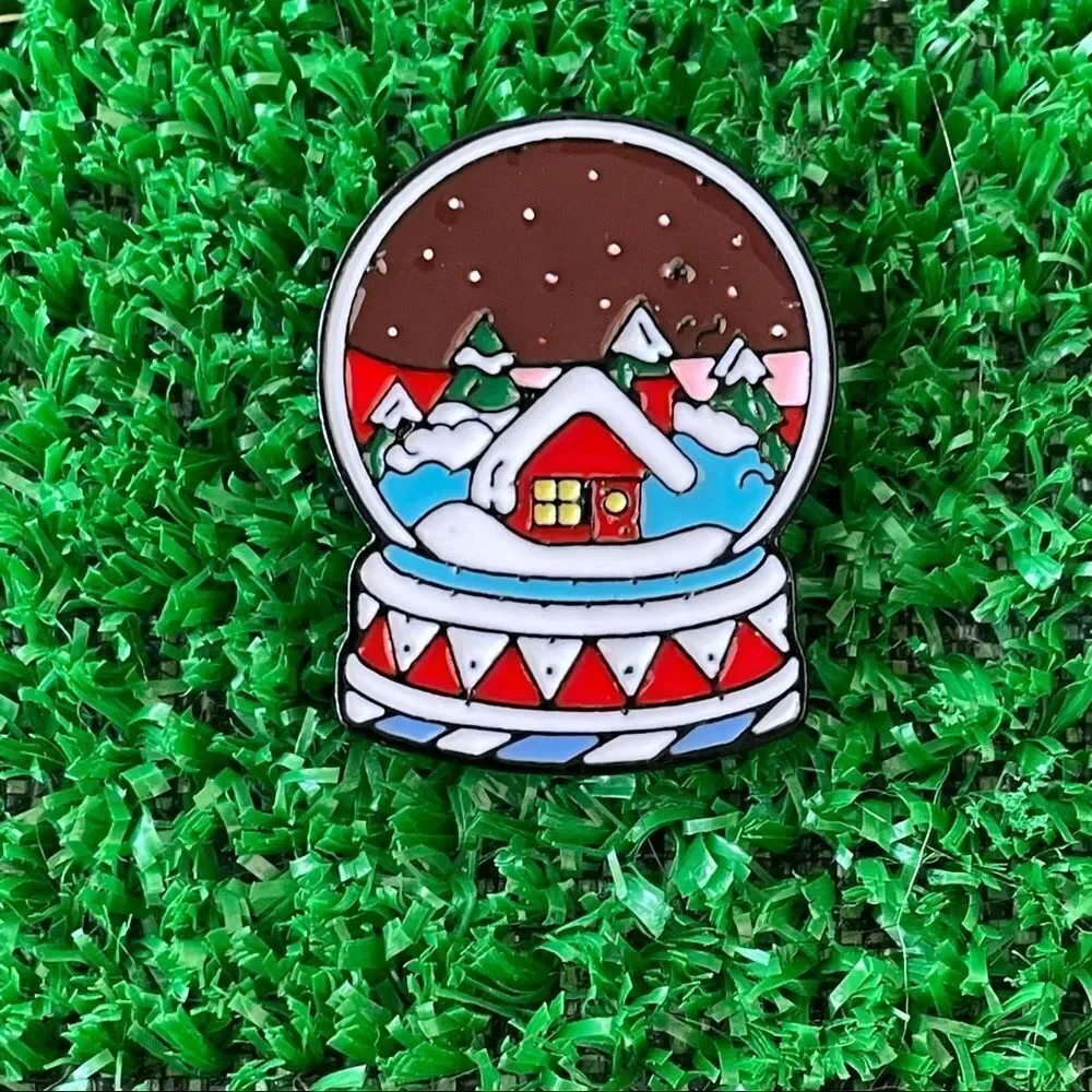 Christmas Snow Globe Enamel Pin/ Brooch Lapel